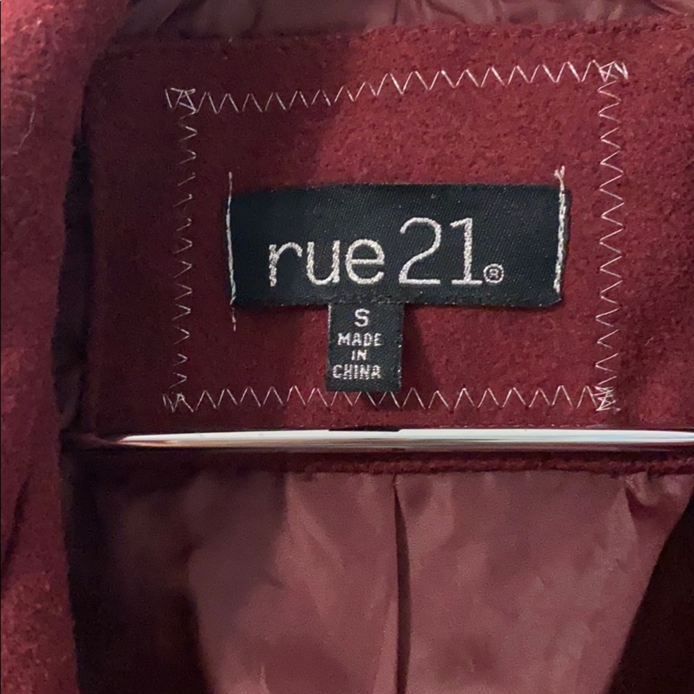 Maroon Rue21 coat - Picture 3 of 5